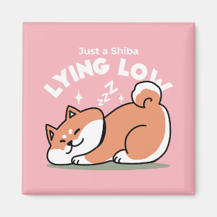 Aimant Juste un Shiba allongé bas : mignonne conception S