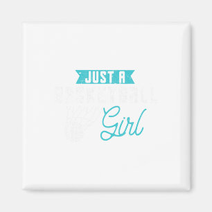 Aimant Juste Une Fille Bysketbyll Joueuse Bysketbyll Femm