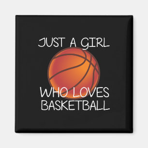 Aimant Juste Une Fille Qui Aime Basketball Sport Ball Jou