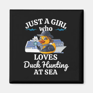 Aimant Juste Une Fille Qui Aime Chasser Le Canard En Croi
