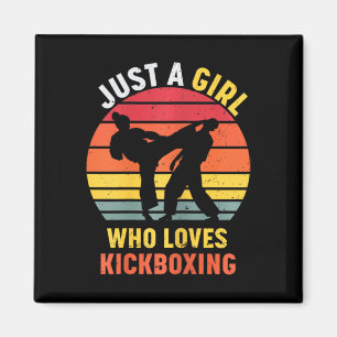 Aimant Juste une fille qui aime les cadeaux de kickboxing