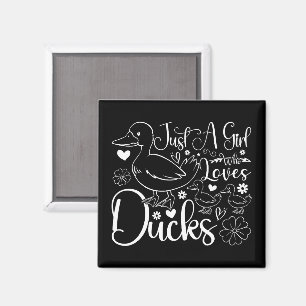 Aimant Juste Une Fille Qui Aime Les Canards Mignons Propr
