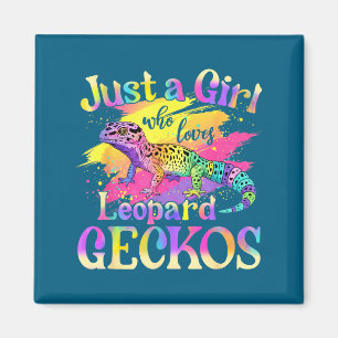 Aimant Juste une fille qui aime les geckos léopards 