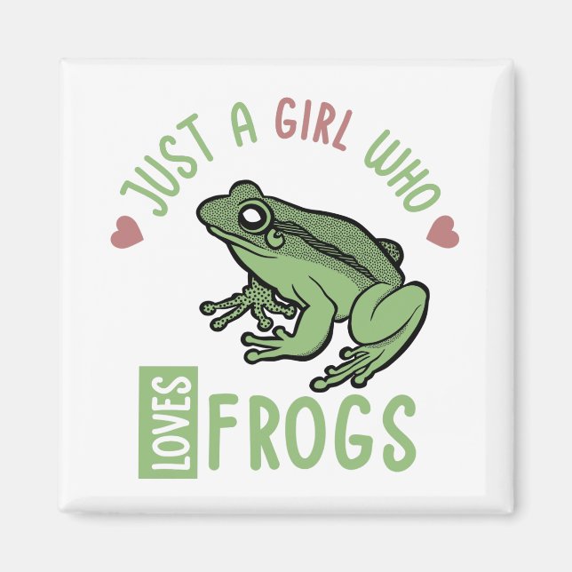 Aimant Juste une fille qui aime les grenouilles Cadeaux a (Devant)