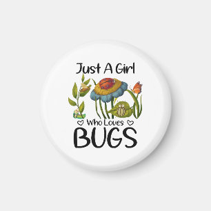 Aimant Juste une fille qui aime les insectes
