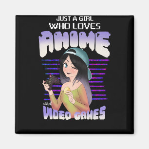 Aimant juste une fille qui aime les jeux vidéo et l'anime