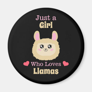 Aimant Juste une fille qui aime les lamas