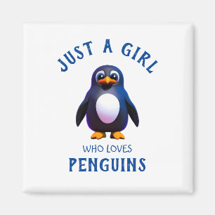 Aimant Juste une fille qui aime les pingouins