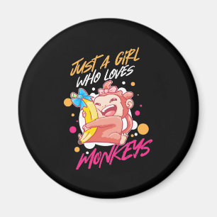 Aimant Juste Une Fille Qui Aime Les Singes