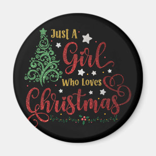 Aimant Juste une fille qui aime Noël