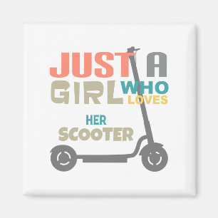 Aimant Juste une fille qui aime son scooter