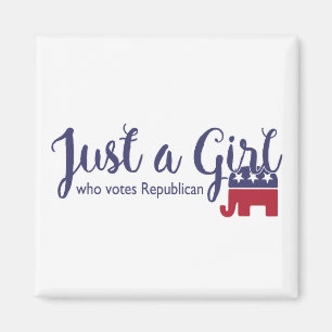 Aimant Juste une fille qui vote l'aimant républicain