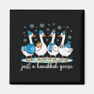 Aimant Juste une oie de Hanukkah Joyeux Hanukkah Menorah 