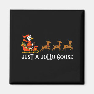 Aimant Juste une oie mignonne et joyeuse Goosemas drôle e