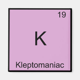 Aimant K - Symbole de l'élément de chimie amusante Klep