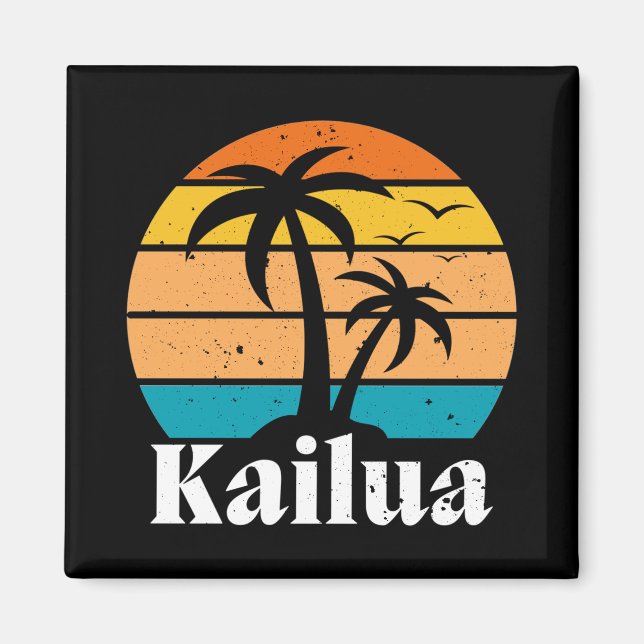 Aimant Kailua Retro Vintage (Devant)
