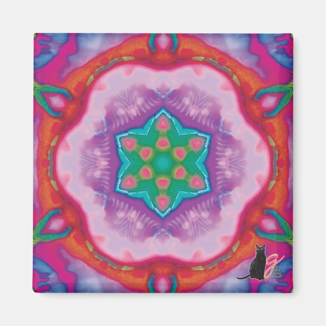 Aimant Kaléidoscope Rosette (Devant)
