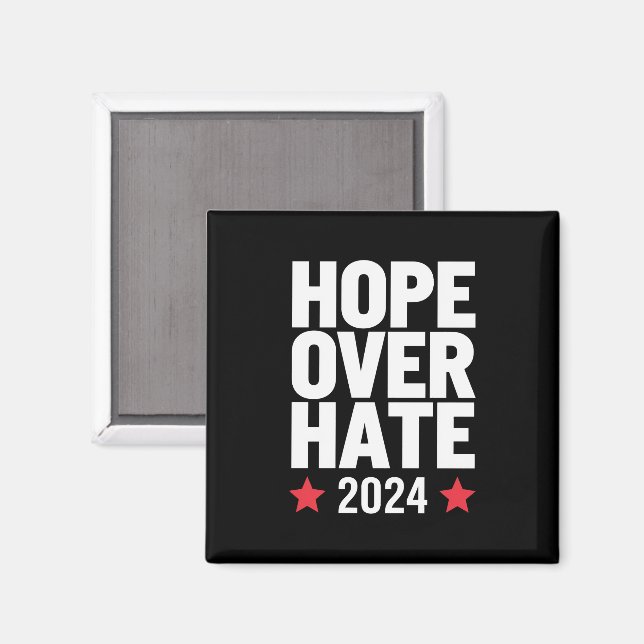 Aimant Kamala Harris 2024 - Espoir sur la haine président (Recto/Verso)