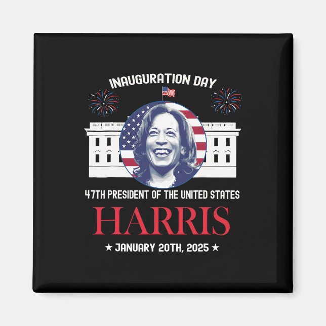 Aimant Kamala Harris Jour de l'Inauguration 2025 Madame 4 (Devant)