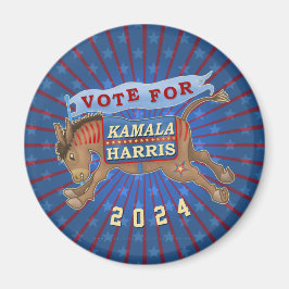 Aimant Kamala Harris Président 2024 Démocrate Donkey
