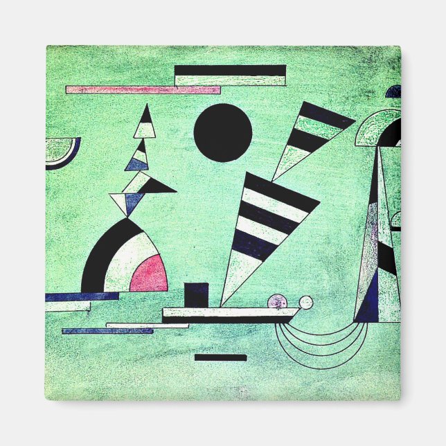 Aimant Kandinsky - Immergé dans le vert, oeuvre populaire (Devant)