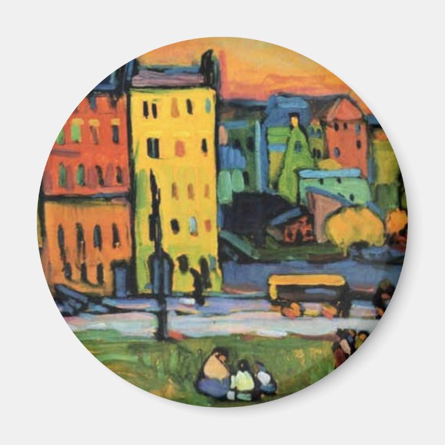 Aimant Kandinsky - Maisons à Munich, (Devant)