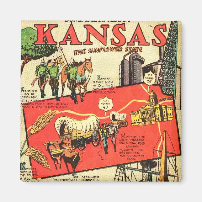 Aimant Kansas, État du tournesol (Devant)