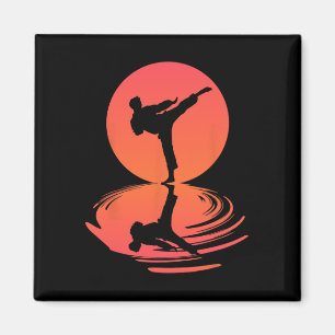 Aimant Karate Et Kung Fu Silhouette Shotokan Cadeau Marti