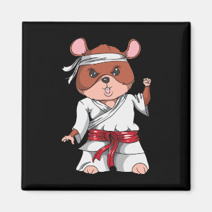 Aimant Karate Hamster Kickboxing Art Martial Jiu Jitsu Fa