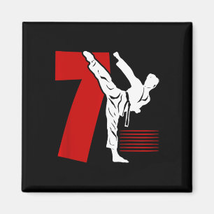 Aimant Karate pour l'anniversaire des 7 ans des enfants A