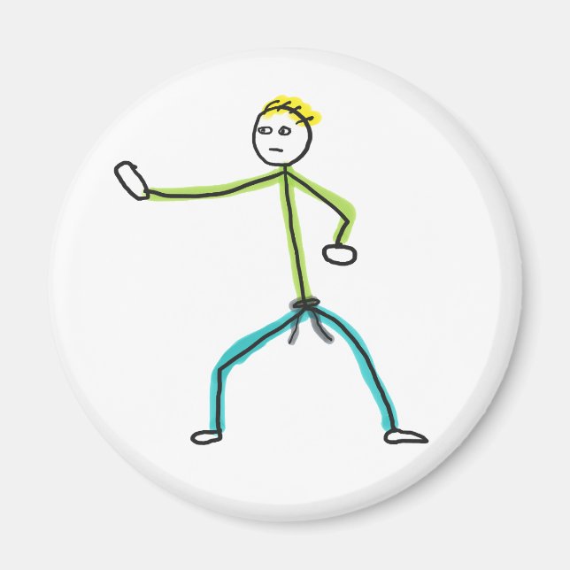 Aimant Karate Stickman (Devant)