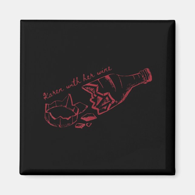 Aimant Karen With Her Wine  (Devant)