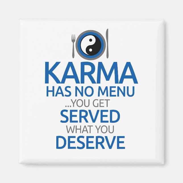 Aimant Karma N'A Pas De Menu... Yin Yang Graphic (Devant)