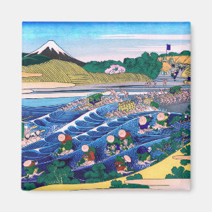 Aimant Katsushika Hokusai - Fuji from Kanaya on Tokaido