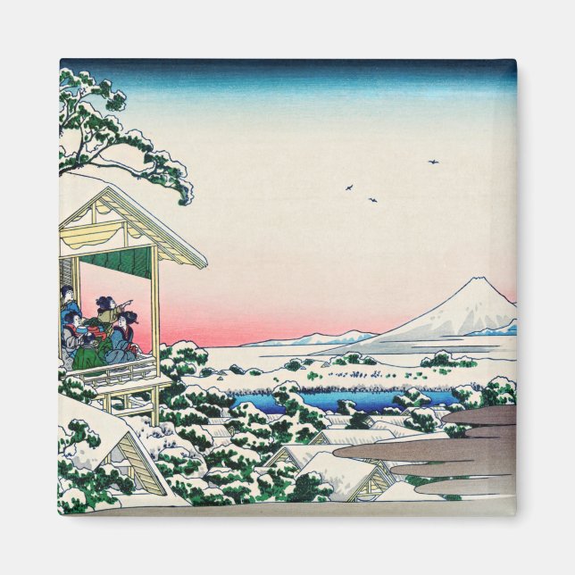 Aimant Katsushika Hokusai - Maison de thé à Koishikawa (Devant)