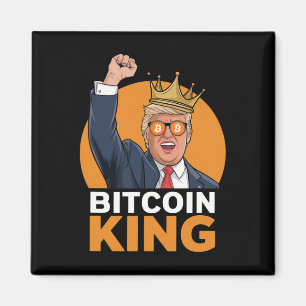 Aimant Kawaii Bitcoin King Trump Crypto Shades Bitcoin Ev