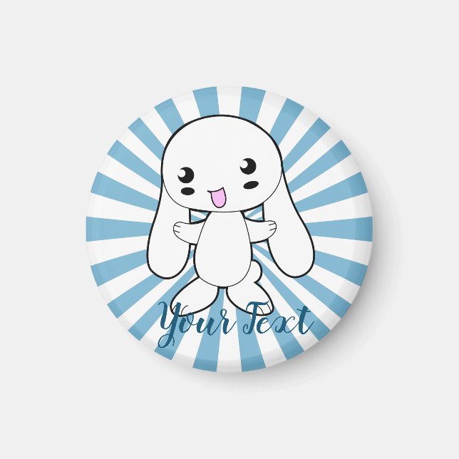 Aimant Kawaii Bunny sur la coutume de l'accolade (Devant)