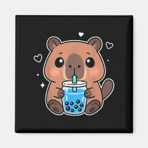 Aimant Kawaii Capybara Boba Boire japonais mignon Anime C