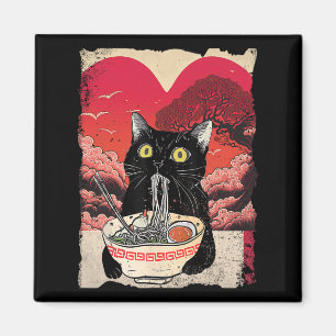 Aimant Kawaii Chat Manger Ramen Noodles Ramen Ramen Est M