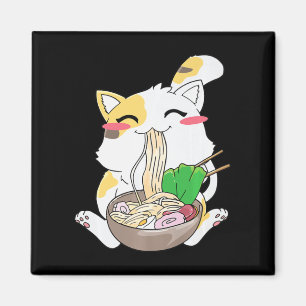 Aimant Kawaii Chat Ramen Anime Japonais Alimentation Cade