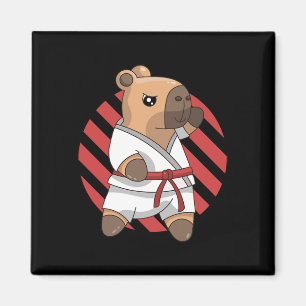 Aimant Kawaii Funny Capyra Capy Karate Arts martiaux Keik
