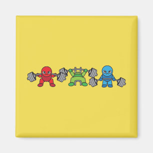 Aimant Kawaii Powerlifter - Squat, Presse À Banc, Deadlif