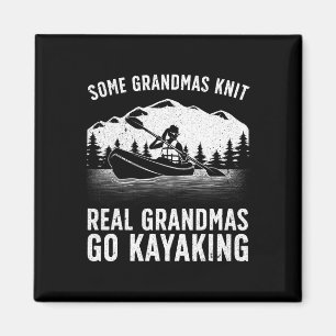 Aimant Kayak cool pour grand-mère maman kayakiste en bate