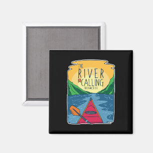 Aimant Kayak - River Appelle Et Je Dois Y Aller