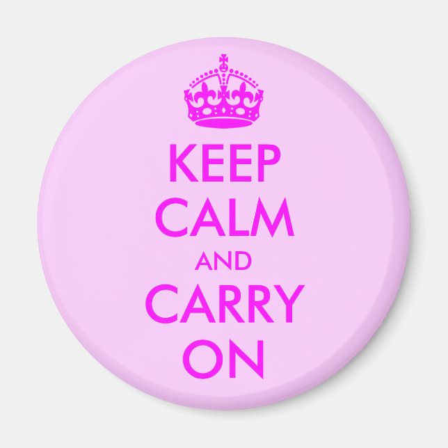 Aimant Keep Calm and Carry On (Devant)