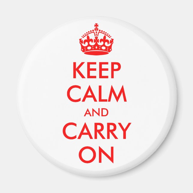 Aimant Keep Calm and Carry On (Devant)