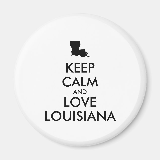 Aimant KEEP CALM et LOVE LOUISIANA (Devant)