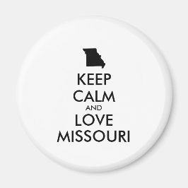 Aimant KEEP CALM et LOVE MISSOURI personnalisables
