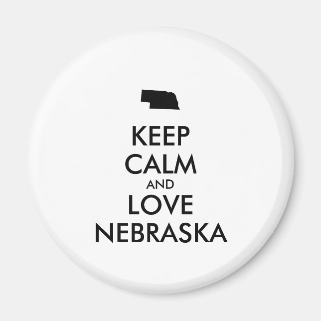 Aimant KEEP CALM et LOVE NEBRASKA (Devant)