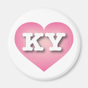 Aimant Kentucky Rose Fade Heart - J'aime KY